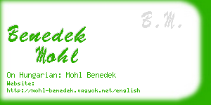 benedek mohl business card